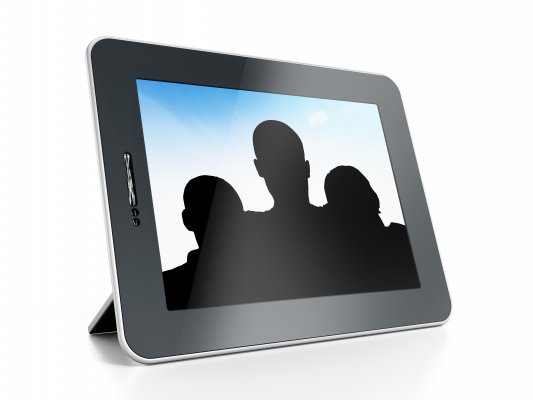 digital photo frame people silhouettes image